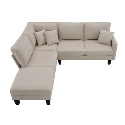 Terry 5-Seat Couch Set with Chaise with 3 Pillows