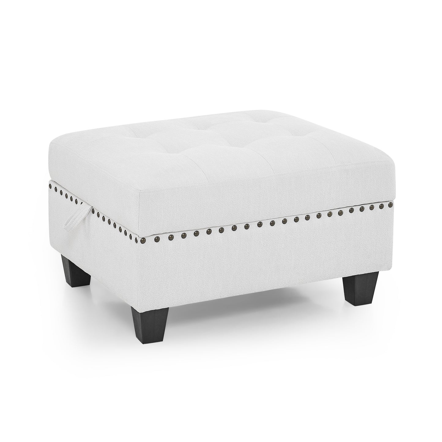 u shape modular sectional with ottoman, ivory