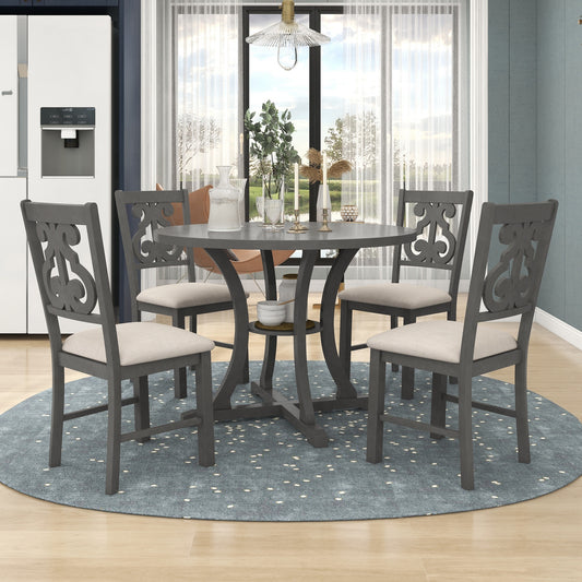 5-Piece Round Dining Table Set