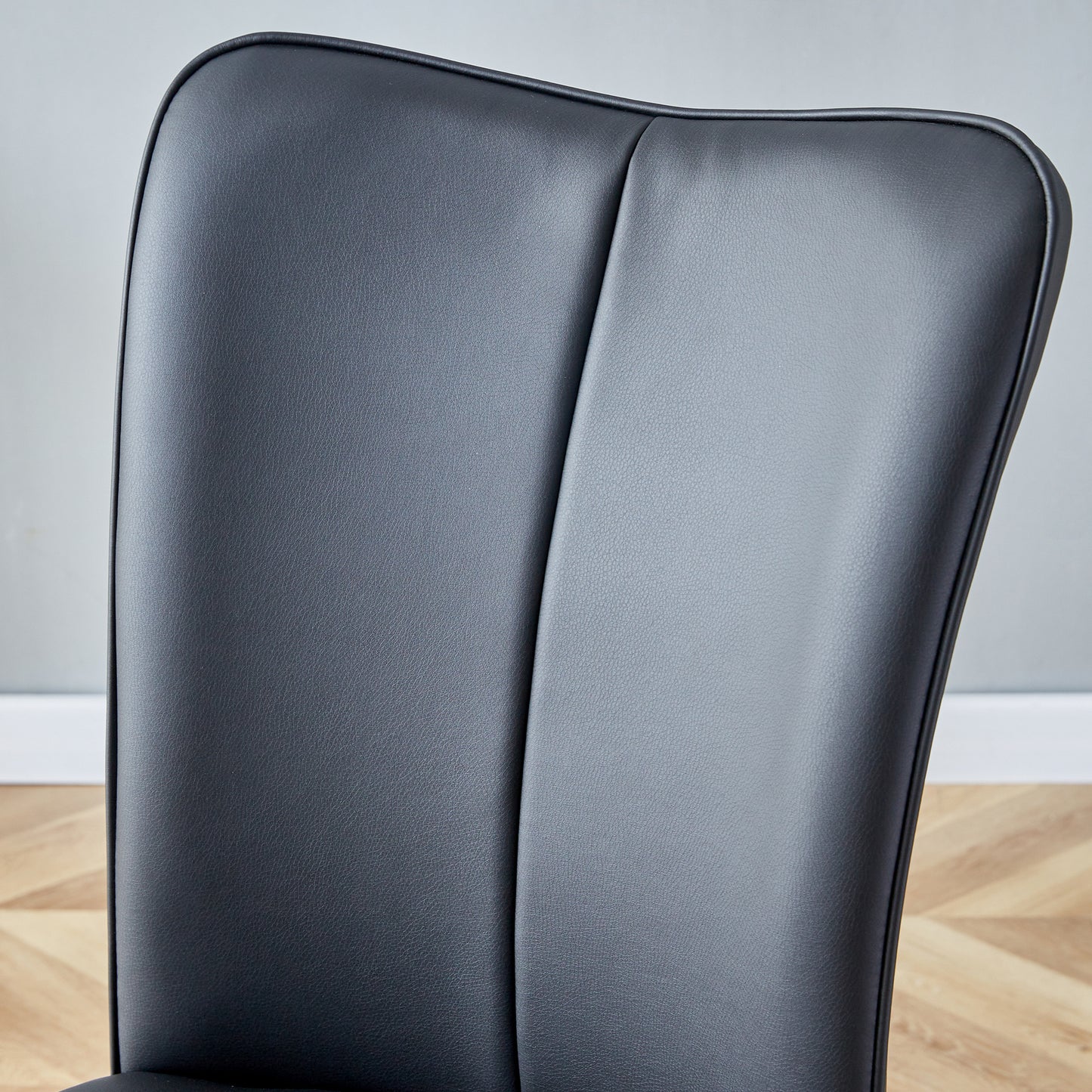 modern leather dining chairs set of 4 chairs, blacks