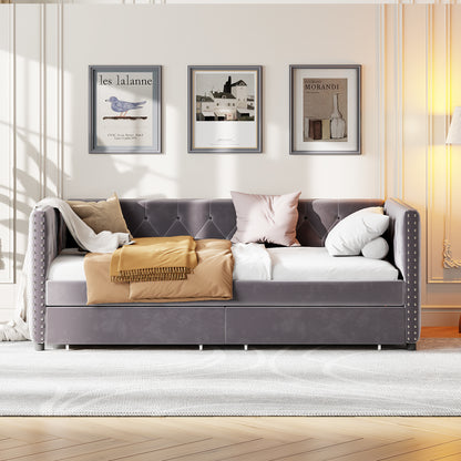Sara Velvet Upholstered Sofa Bed