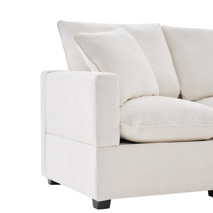 Chenille Sectional Couch Set with 2 Pillows Included