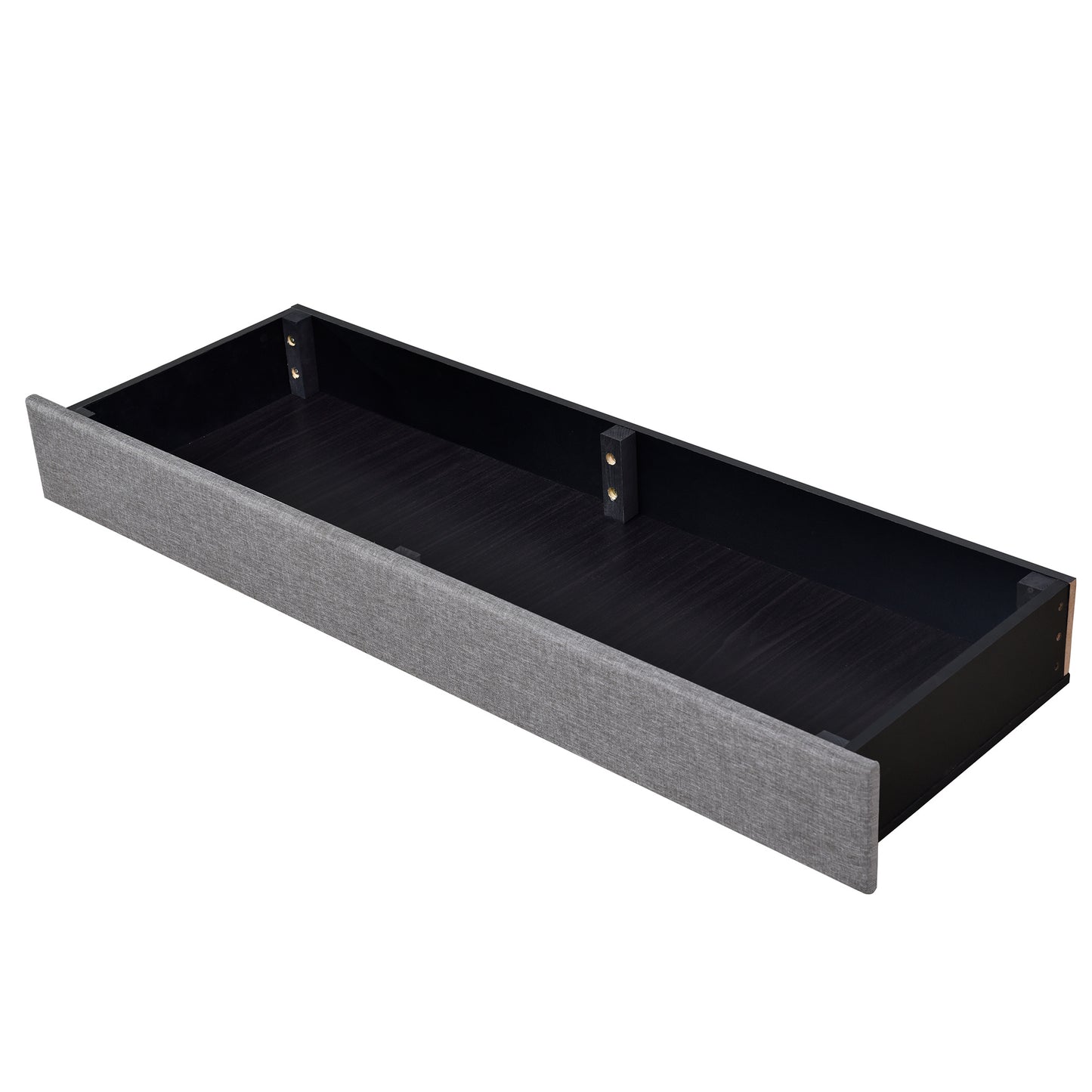 amber storage bed linen upholstered platform bed with 3 drawers (gray)