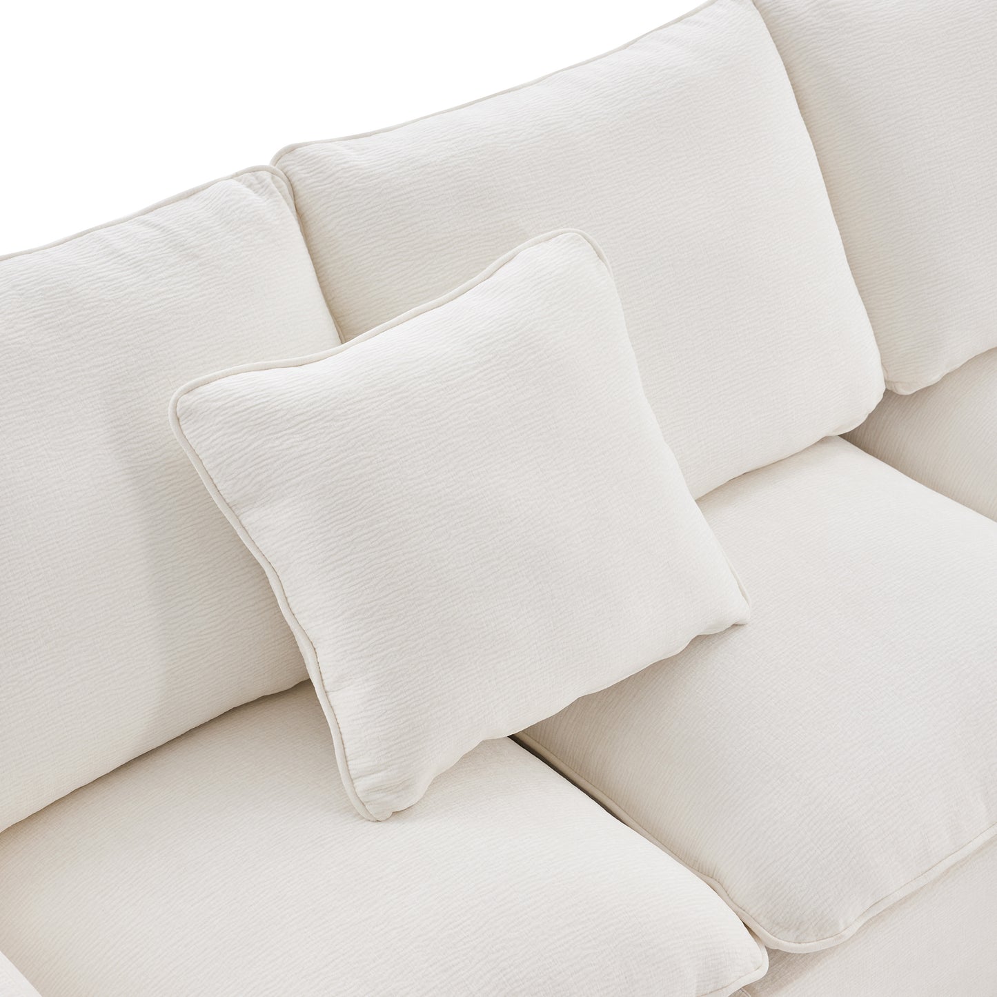 chenille sectional couch set with 2 pillows included