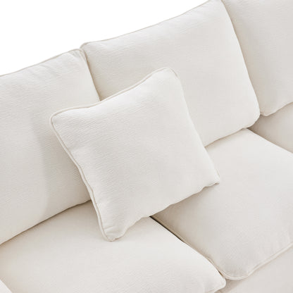 Chenille Sectional Couch Set with 2 Pillows Included