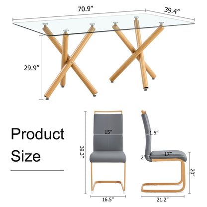 Remi Dining Table Set, Grey