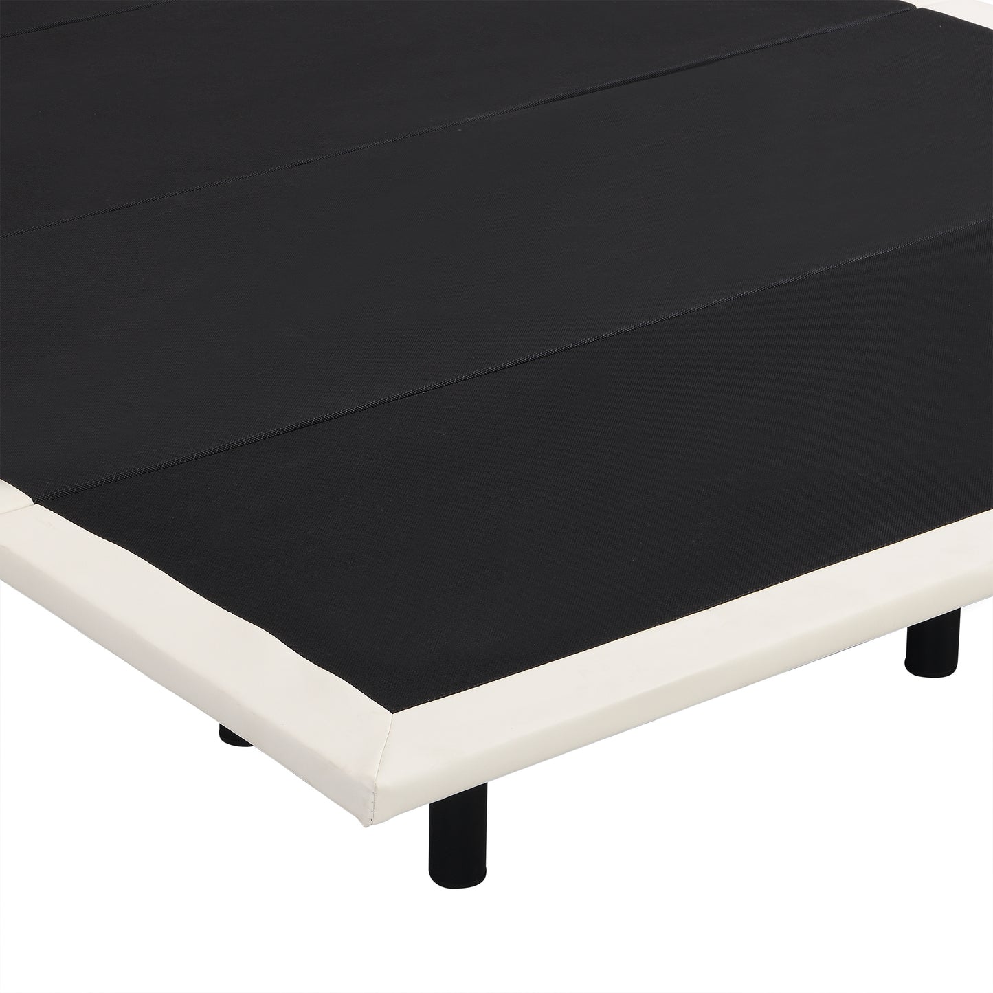 upholstery led floating bed with pu leather headboard
