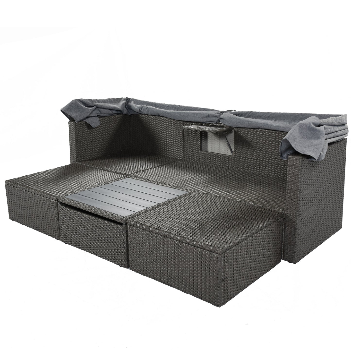 betty rectangle daybed with retractable canopy