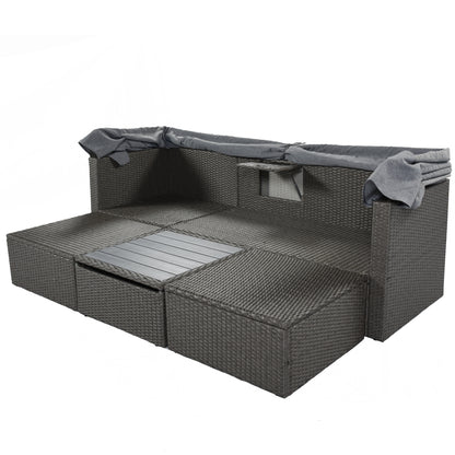 Betty Rectangle Daybed with Retractable Canopy
