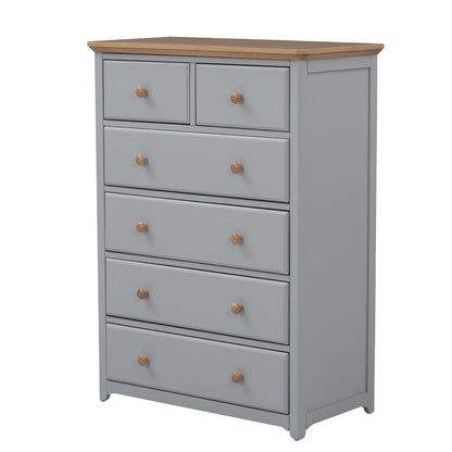 3-Pieces Bedroom Sets with Nightstand(USB Charging Ports) and Storage Chest,Gray+Natrual