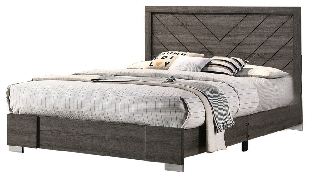 unique grey finish unique size bed