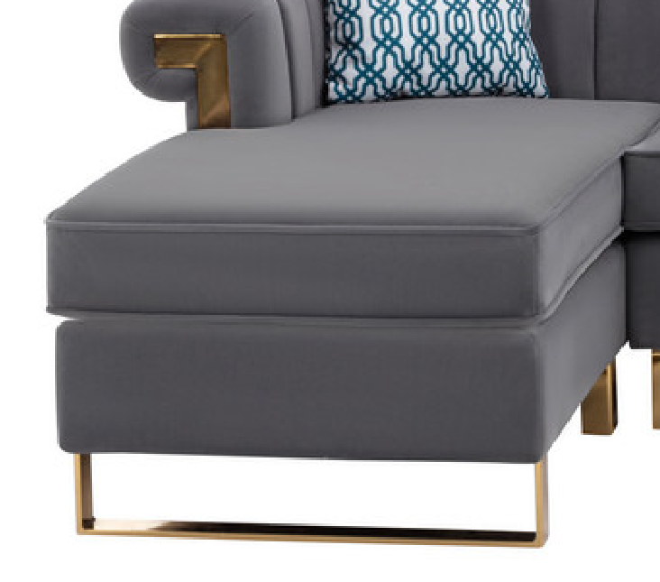 maddie velvet 7-seater sectional sofa with reversible chaise and storage ottoman