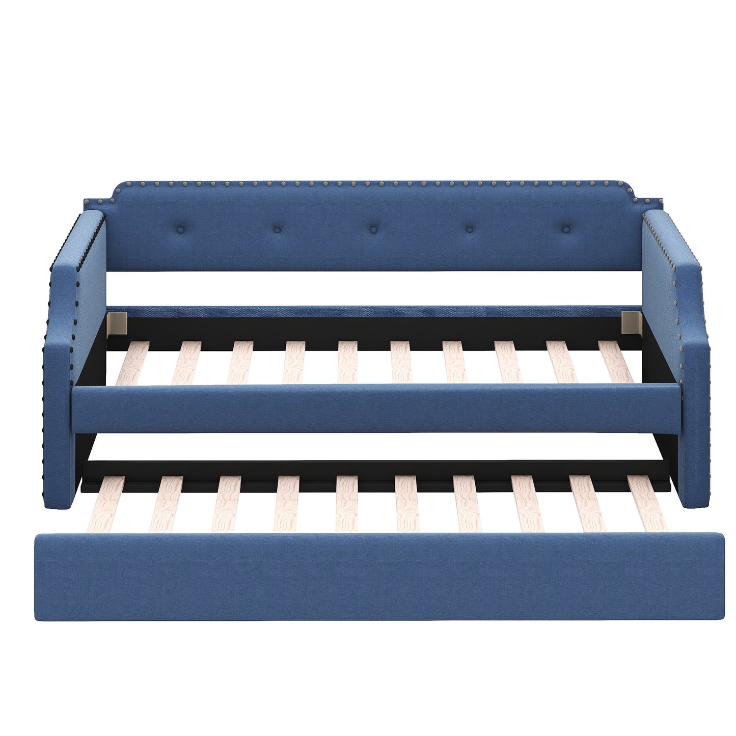 victor upholstered daybed with trundle ,blue