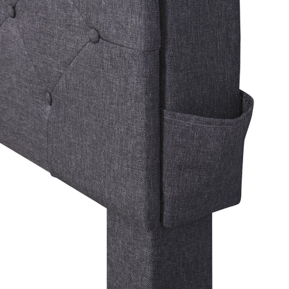 Upholstered Platform Bed with Storage Headboard, LED, USB Charging and 2 Drawers