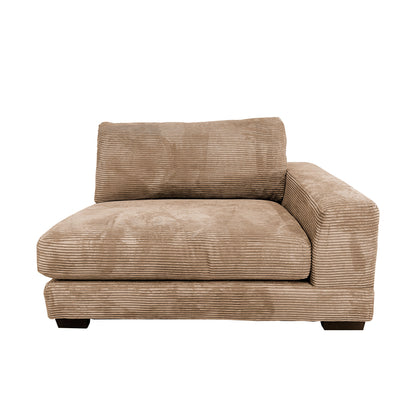 Bella Tan Corduroy Left-Facing 3-piece Sectional
