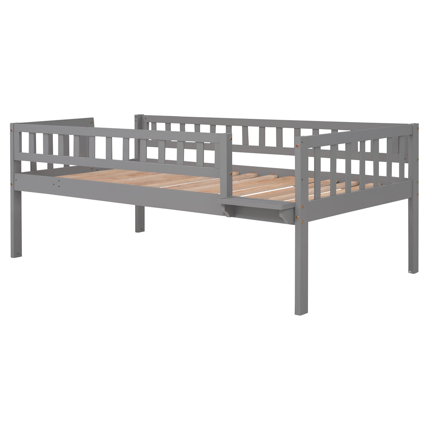 twin-over-twin-over-twin triple bed with built-in ladder and slide