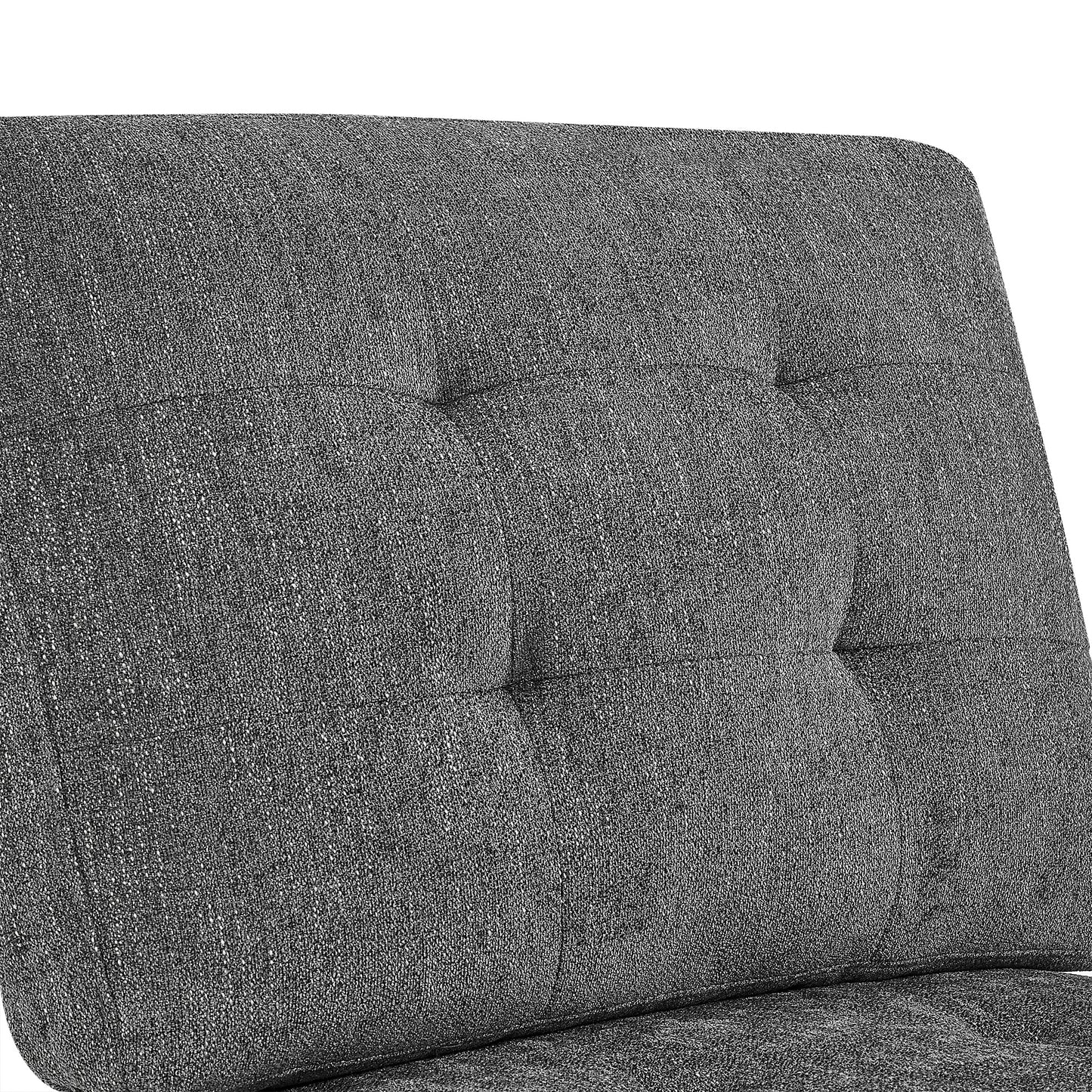 u shape modular sectional sofa includes seven single chair, four corner and one ottoman, grey