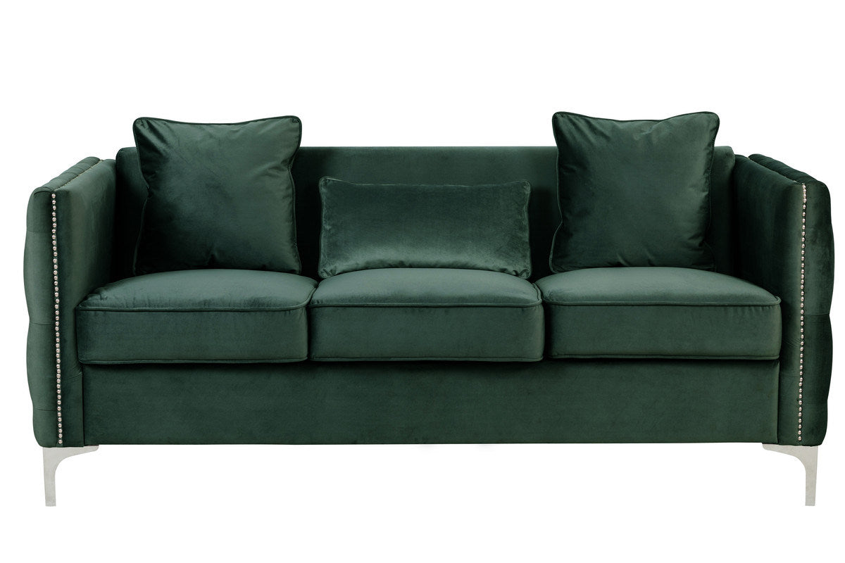 bayberry green velvet sofa