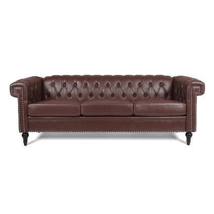 Traditional Chesterfield Square Arm Sofa
