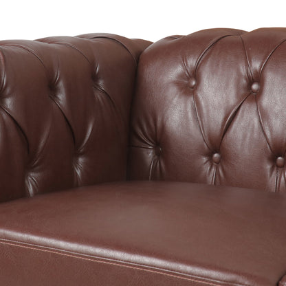 Traditional Chesterfield Square Arm Sofa