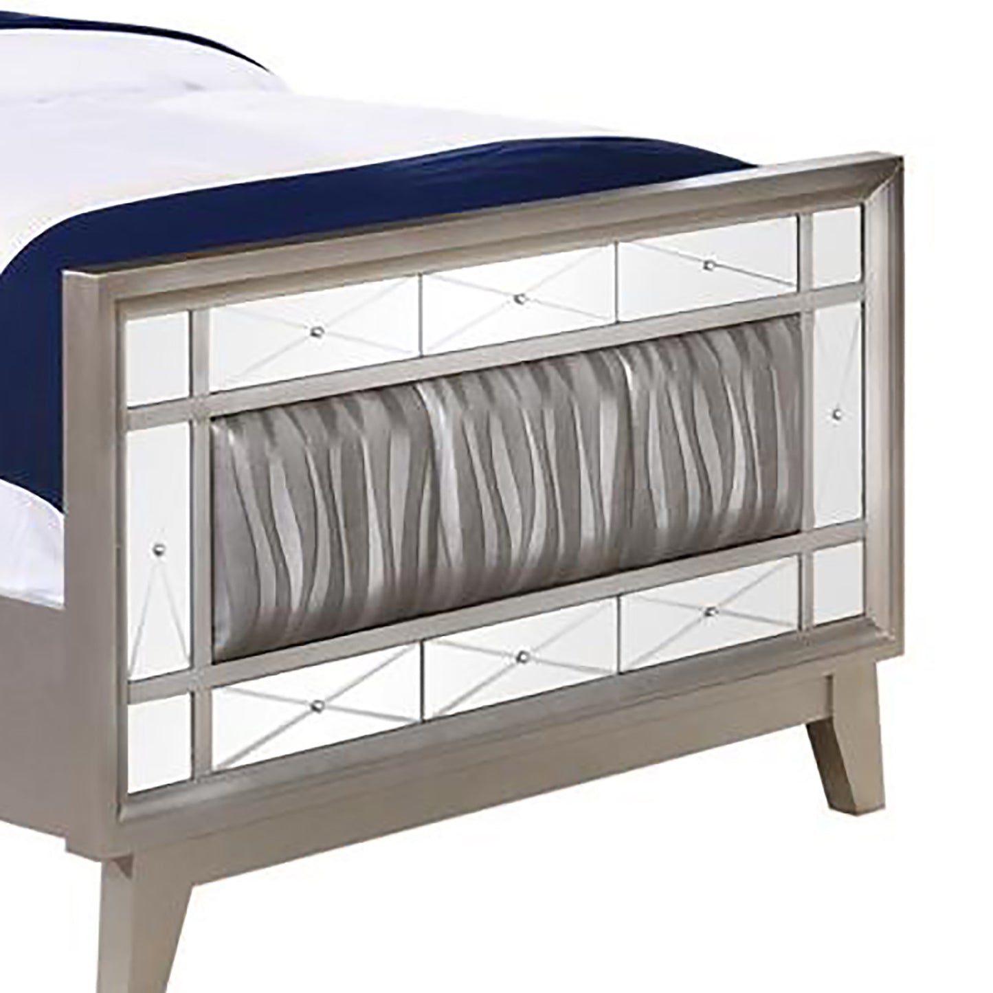 milan metallic twin mercury bed