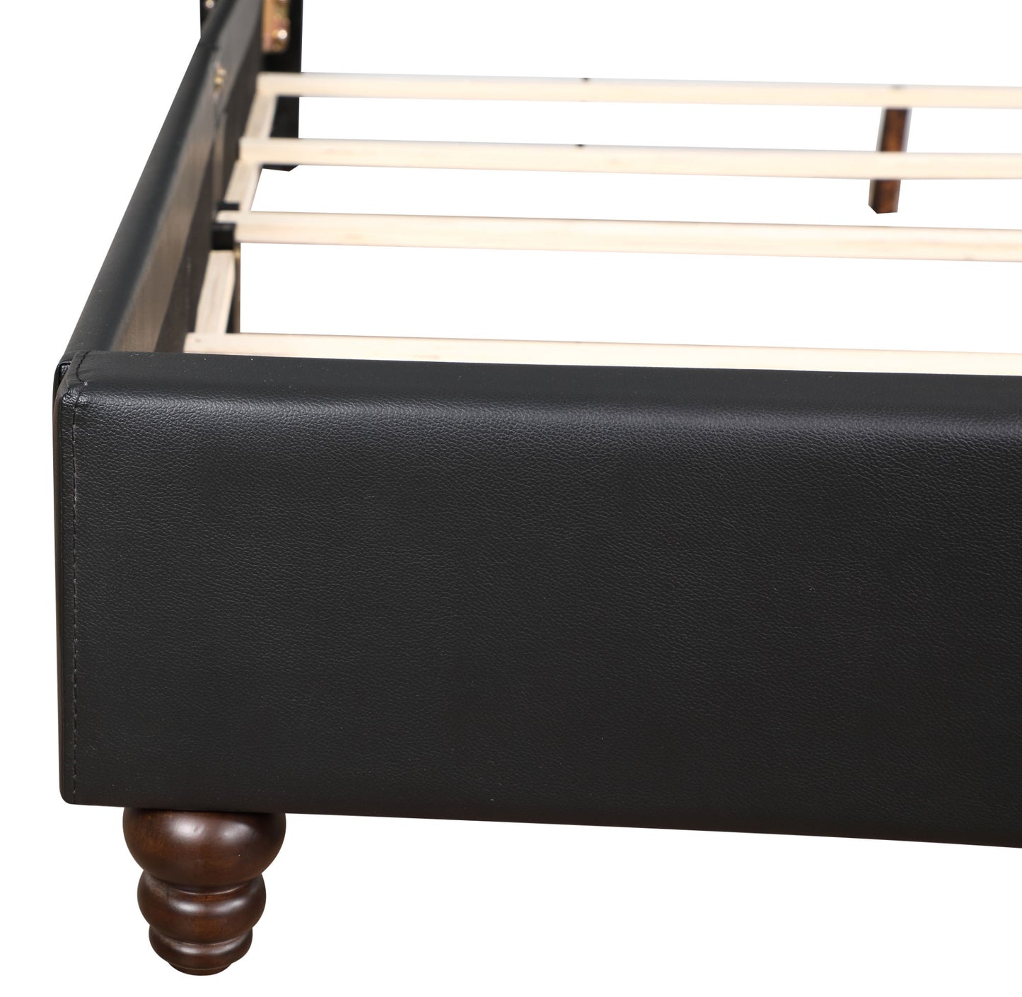 julie queen upholstered bed , black