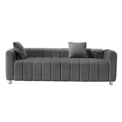 Teddy Velvet Sofa with 2 Pillows