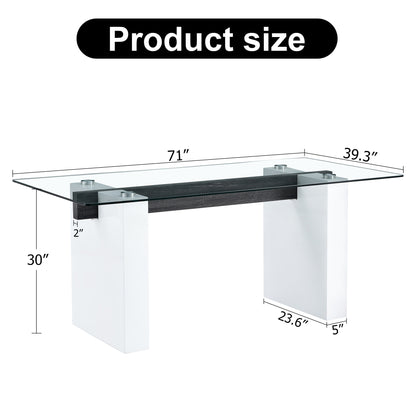 Danny Rectangular Glass Table