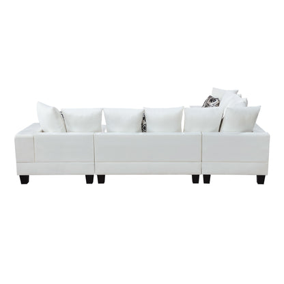Elegant Velvet Corner Couch with Lots of Pillows