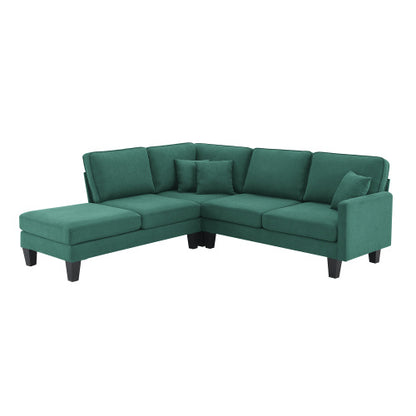 Terry 5-Seat Couch Set with Chaise with 3 Pillows