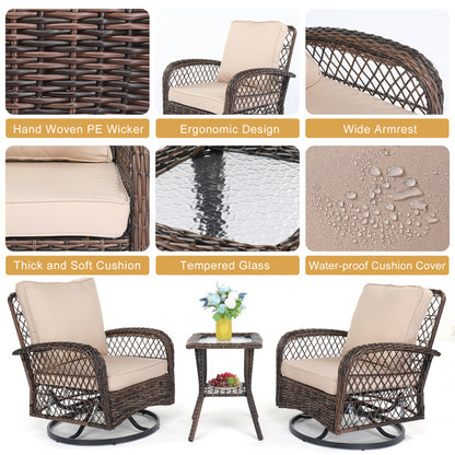3 Pieces Patio Furniture Set