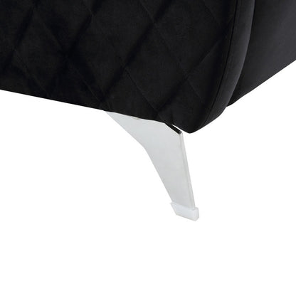 Sofia Velvet Sofa Set, Black