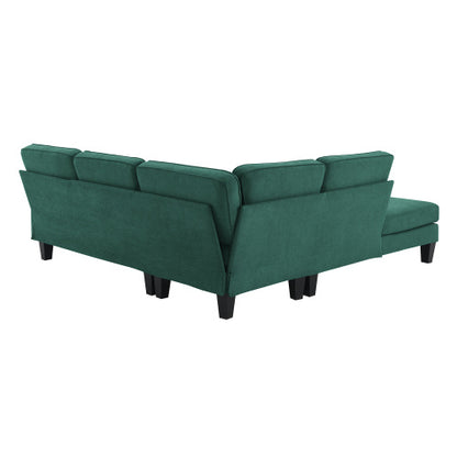Terry 5-Seat Couch Set with Chaise with 3 Pillows