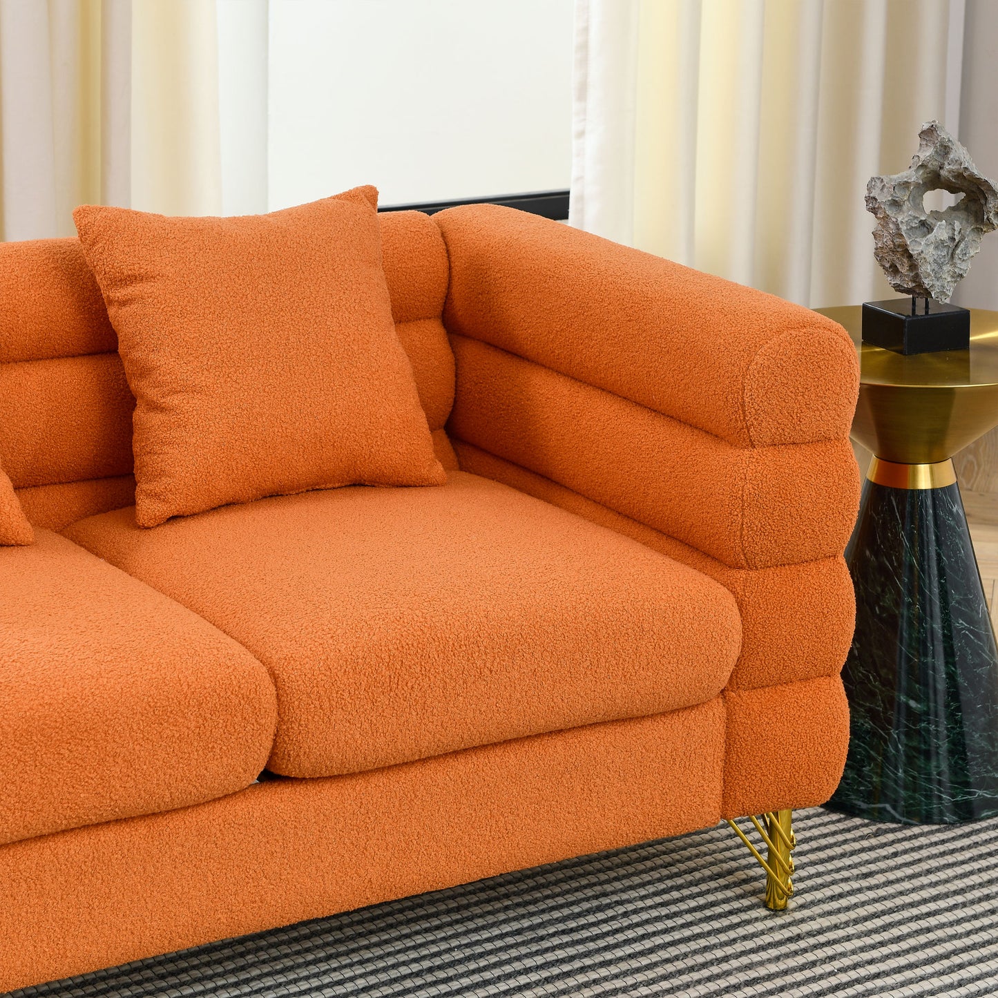 sammie l-shaped sectional, orange