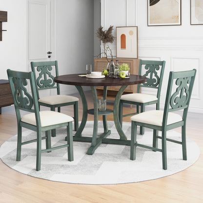5-Piece Round Dining Table Set