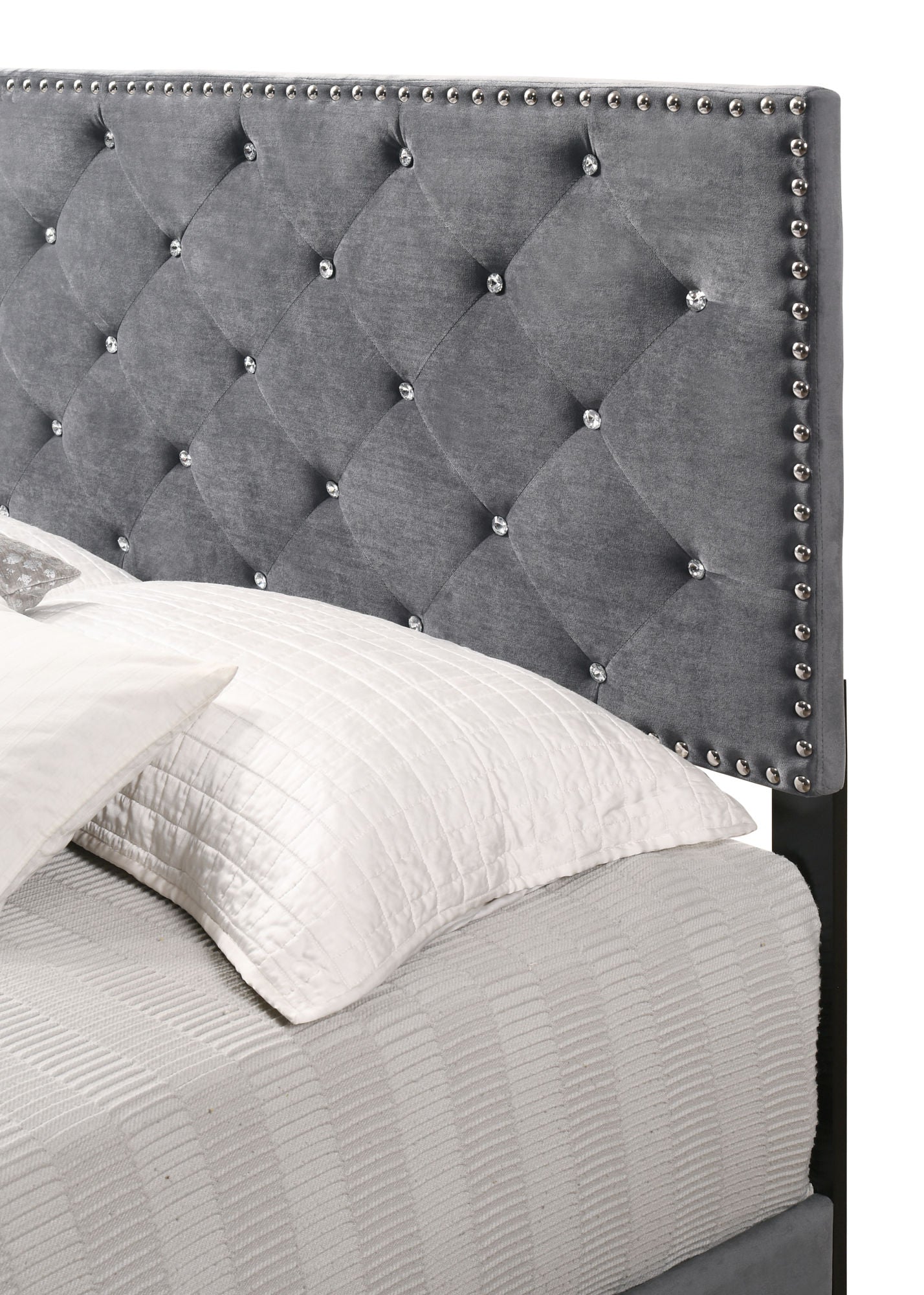 suffolk queen bed , gray