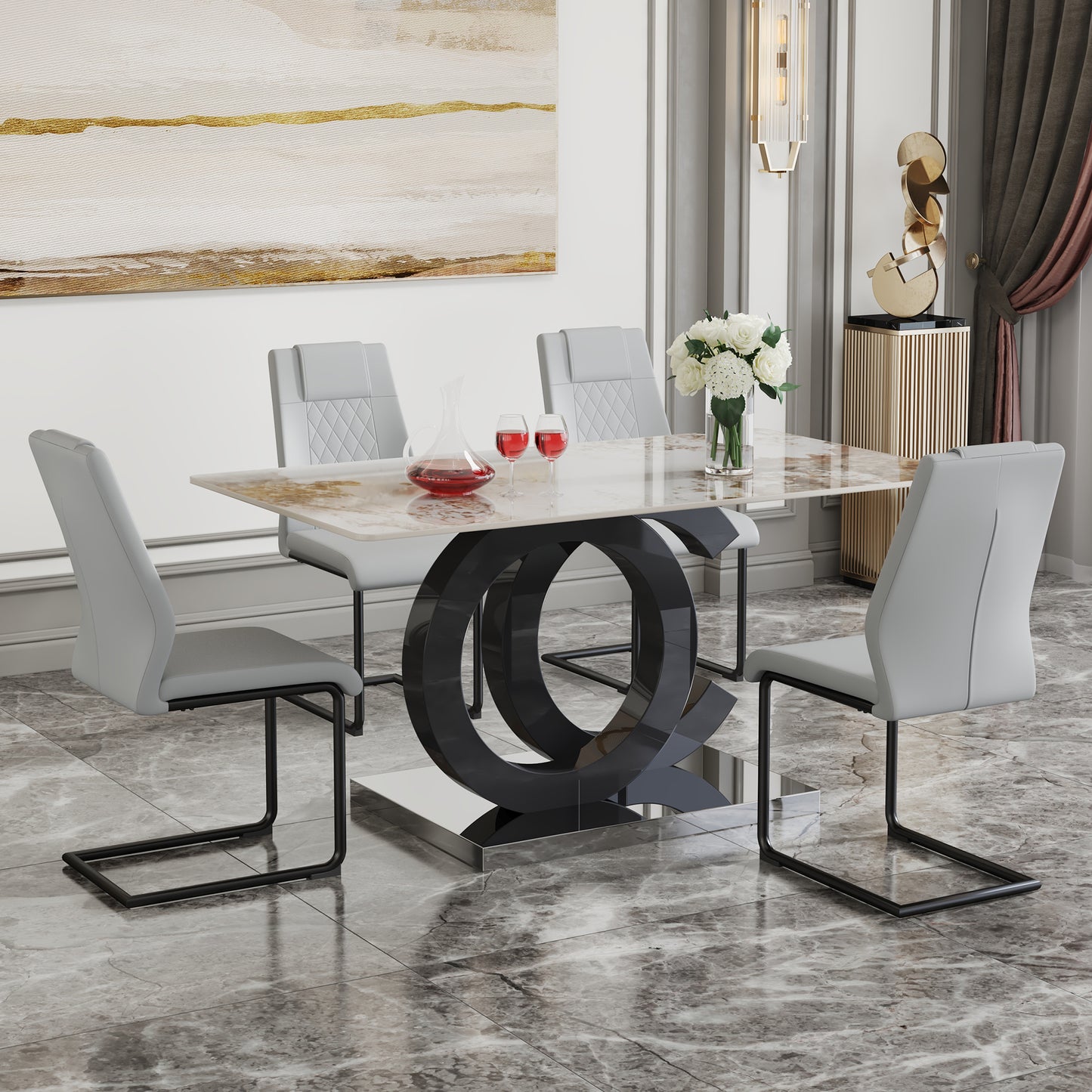 oc shaped dining table