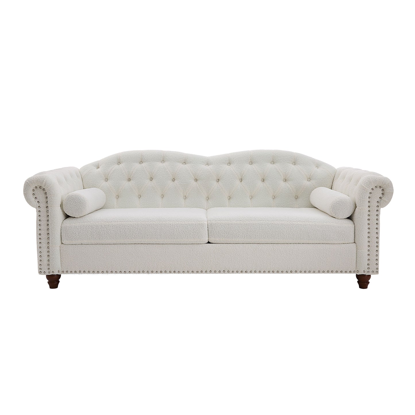 carla upholstered sofa ,white.