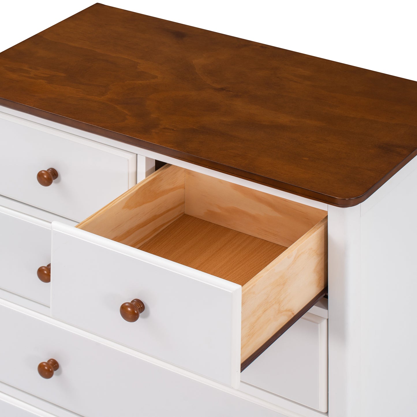 3-pieces bedroom sets  with nightstand(usb charging ports) and storage chest,white+walnut