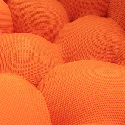 Modern Upholstered Fabric Bubble Sofa, Orange
