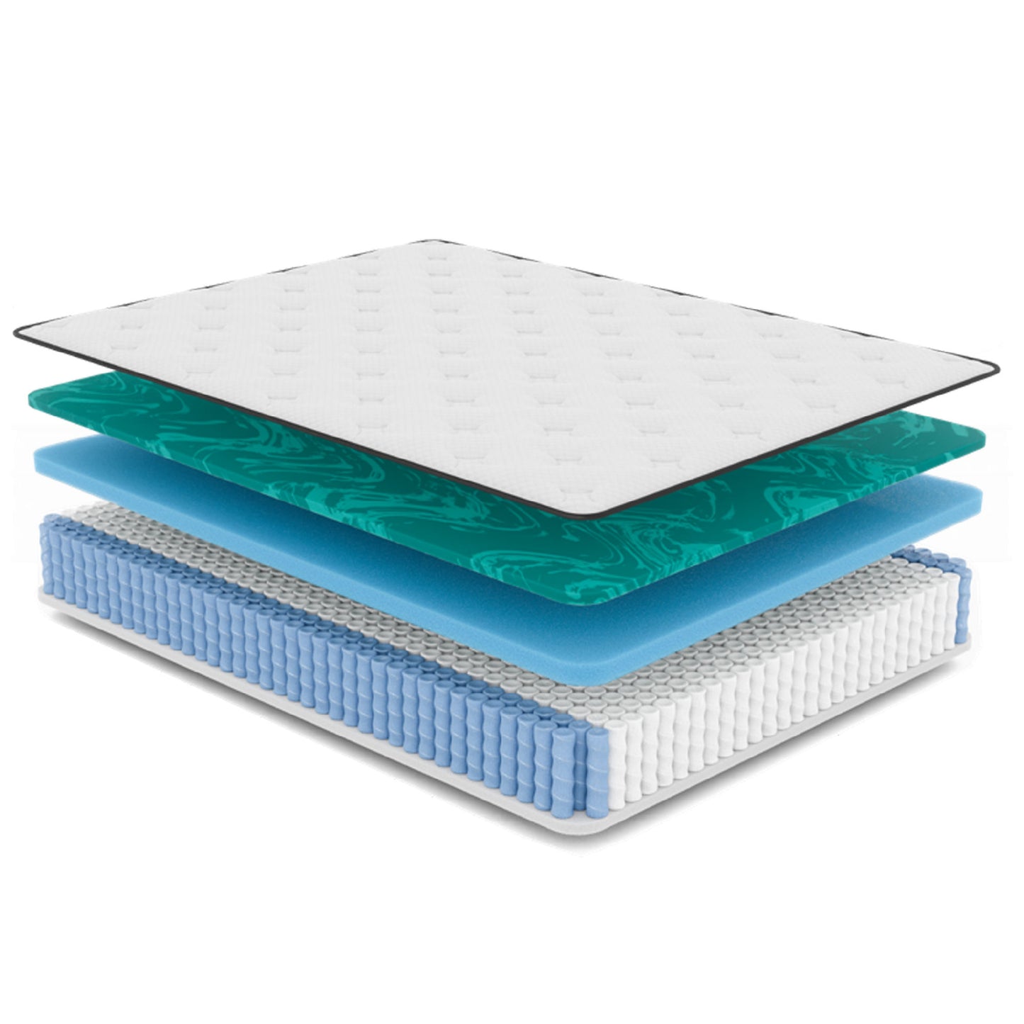 twin - zen cool gel hybrid euro-top 11" medium feel