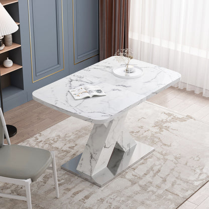 Lux Extendable Marble Square Dining Table