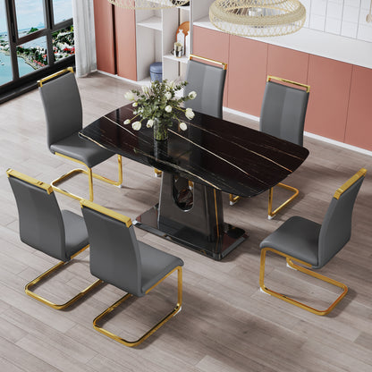 MDF Marble Table- Black