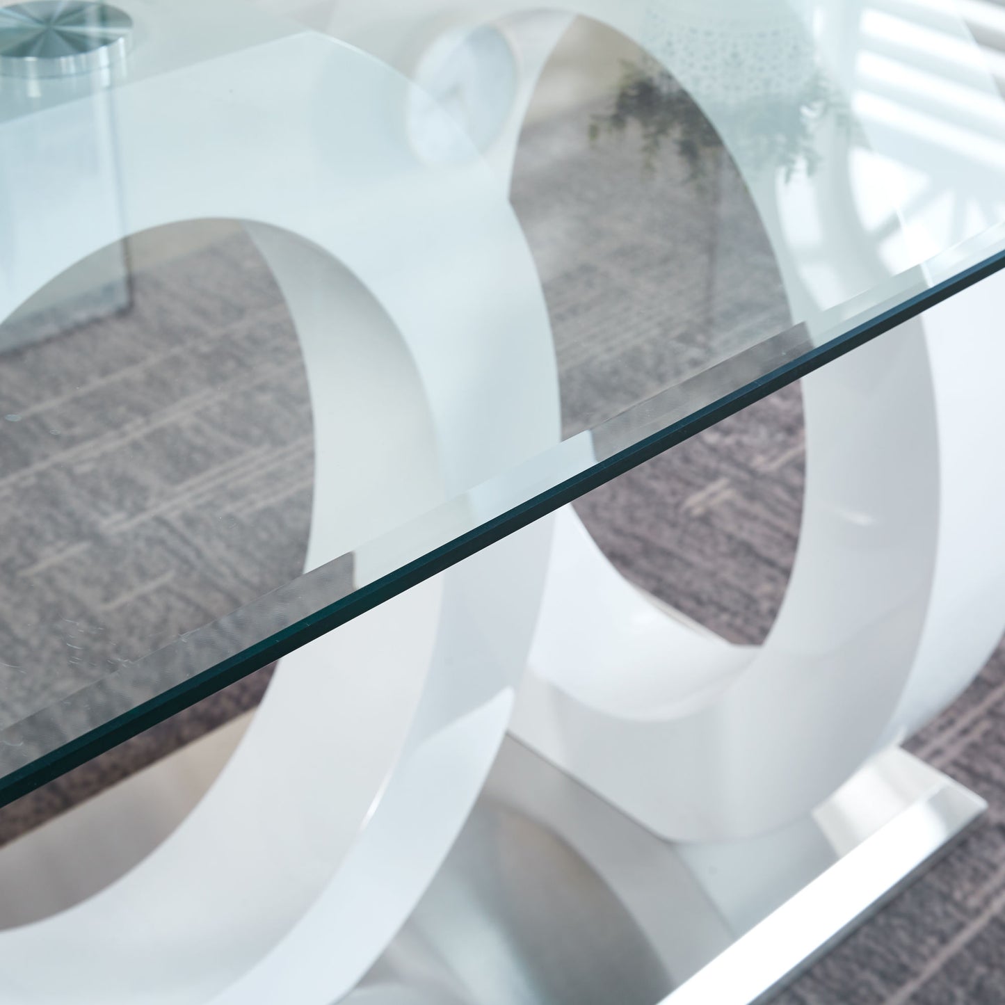 mdf #1 dining table- tempered glass