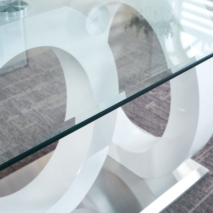 MDF #1 Dining Table- Tempered Glass