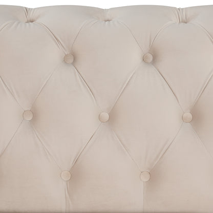 Mid Century Velvet Upholstered Sofa