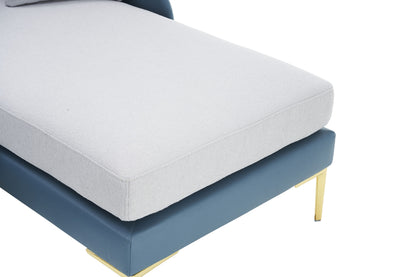 Holly Comfy Sectional, Blue+Light Grey
