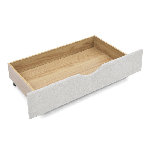 morgan queen size daybed with drawers upholstered tufted sofa bed, beige