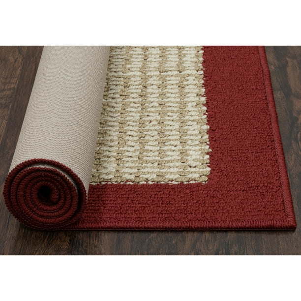 machine washable faux sisal gray indoor accent rug set, 3-piece set