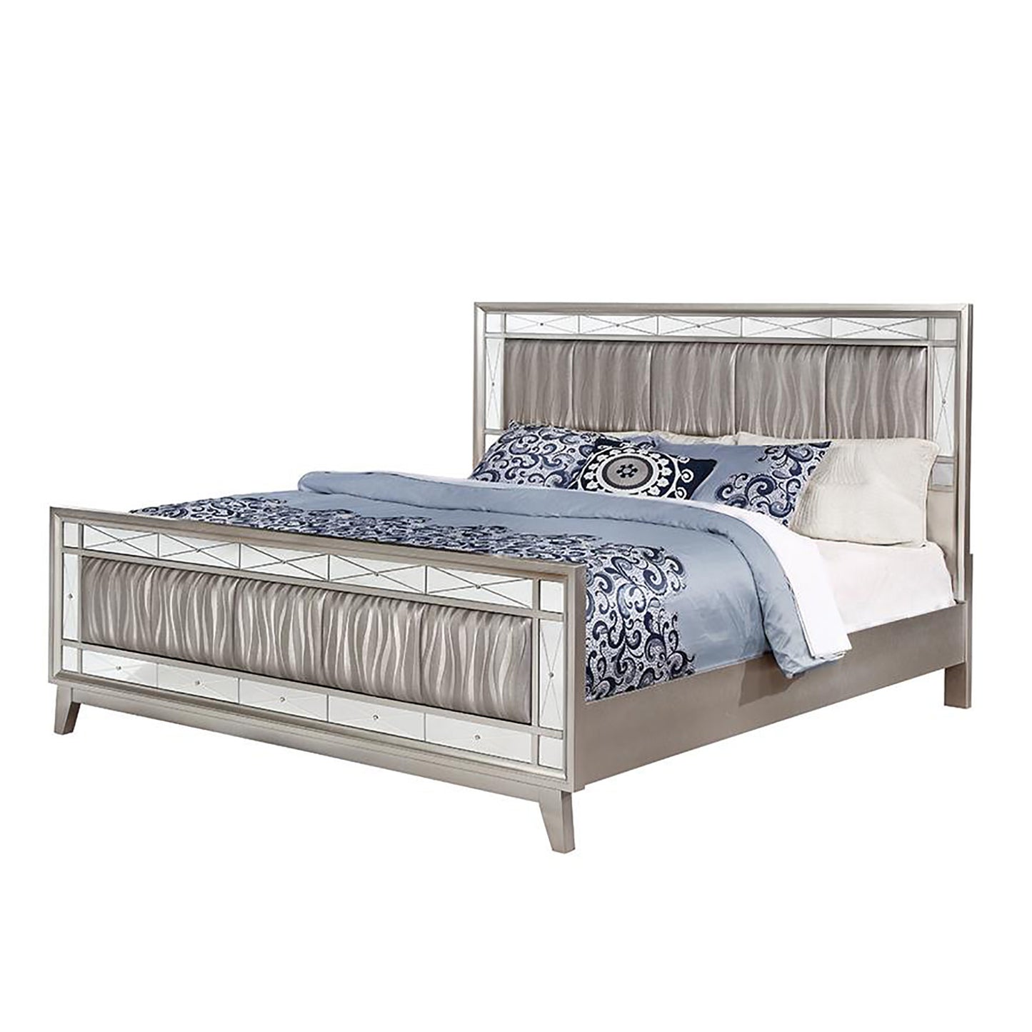 milan metallic mercury bed